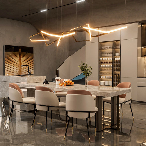 Chic Faux Leather Dining Duo