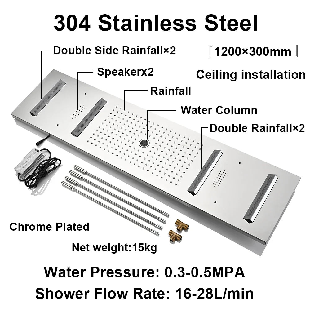 Luxurious Rainfall Shower Experience